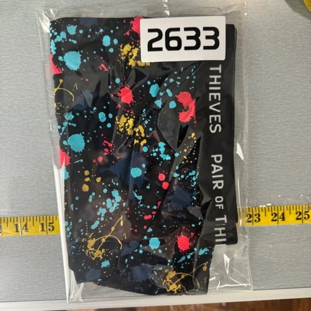 Pair of Thieves‎ Mens SuperFit Boxer Briefs Navy Paint Splatter Mesh Size Large